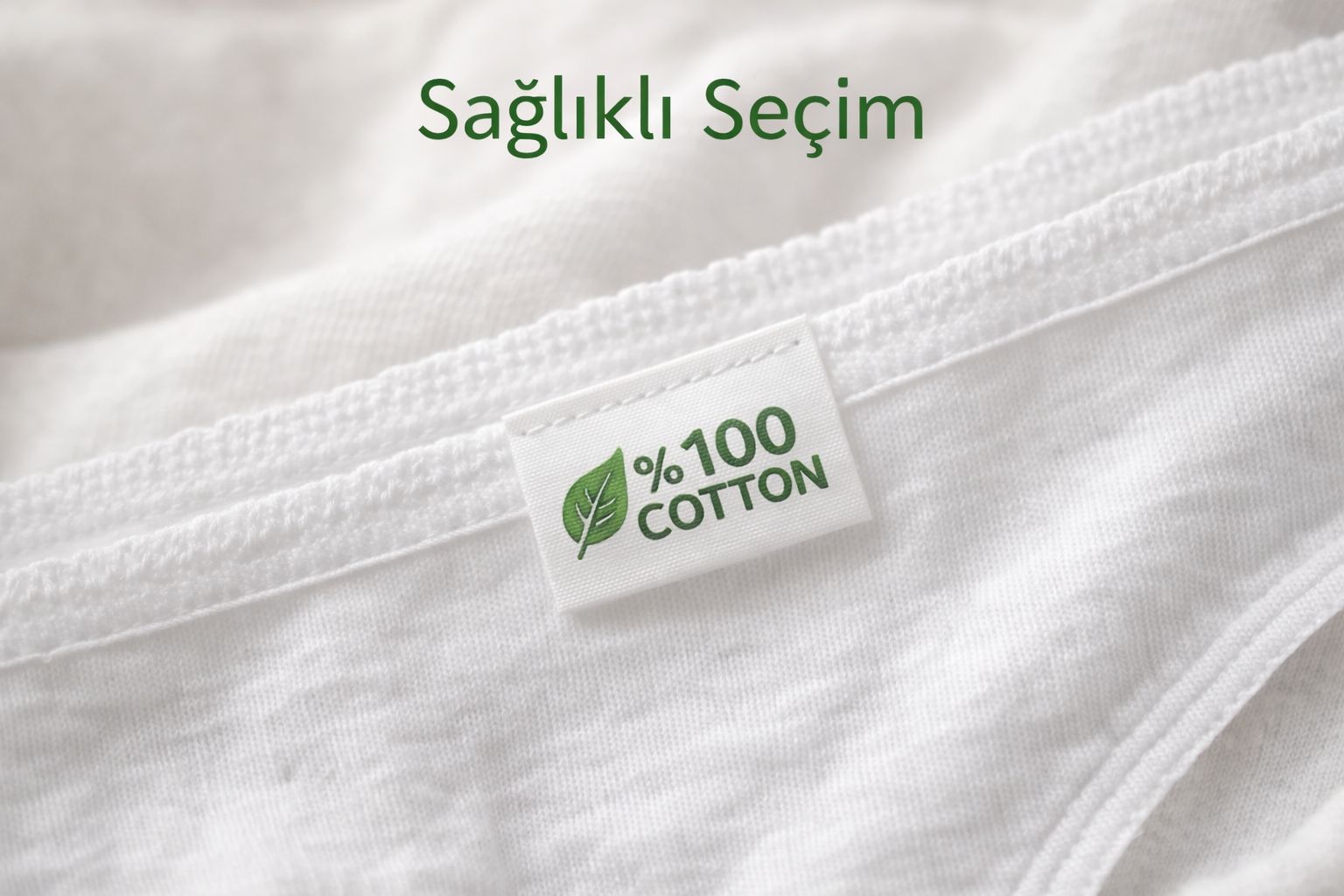 %100 pamuklu iç çamaşırı etiketi