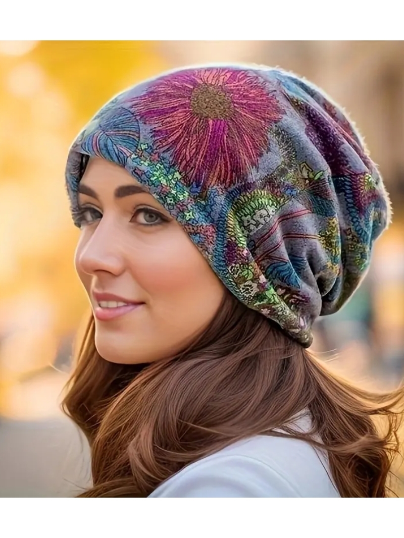 Çiçek%20Baskılı%20Bol%20Şapka%20-%20Vintage%20Hafif%20Bandana