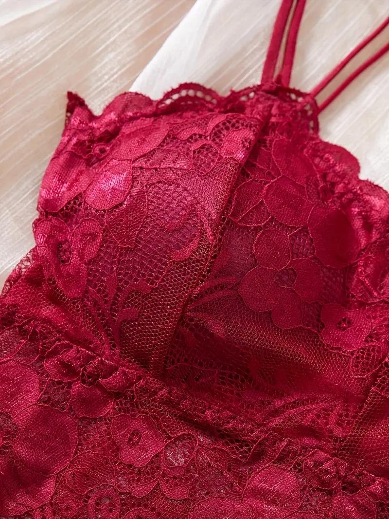 Çiçekli%20Dantel%20Bordo%20İç%20Çamaşırı%20Takımı