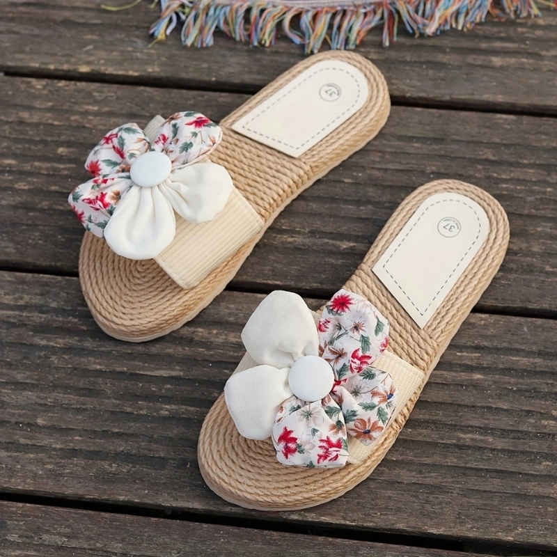 Renkli%20Papatya%20Çiçekli%20Kadın%20Terlik