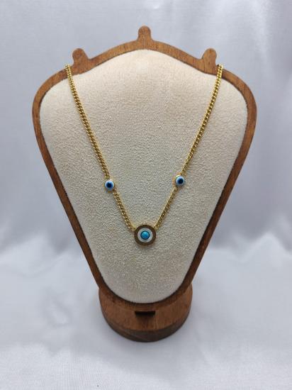 Nazarlık Detay Çelik Kolye