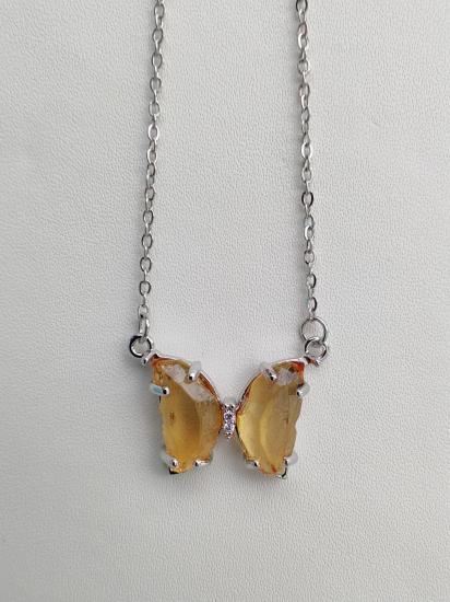 Kelebek Detay Çelik Kolye