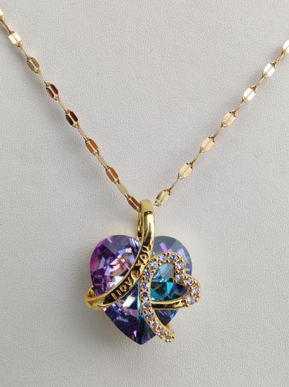 I Love You Yazılı Kalp Çelik Kolye