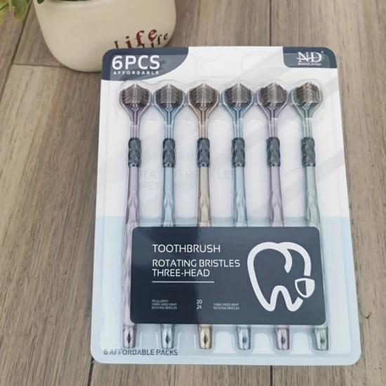 3D Üç Taraflı Diş Fırçası Yumuşak Kıllı 6’lı Paket