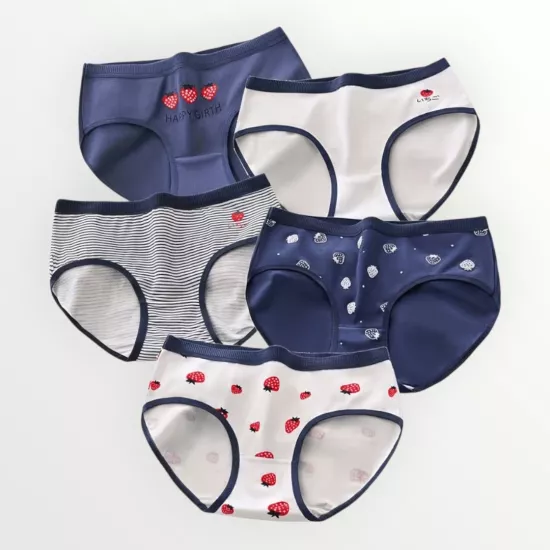 Genç Kız Desenli Pamuksu Yumuşak Külot