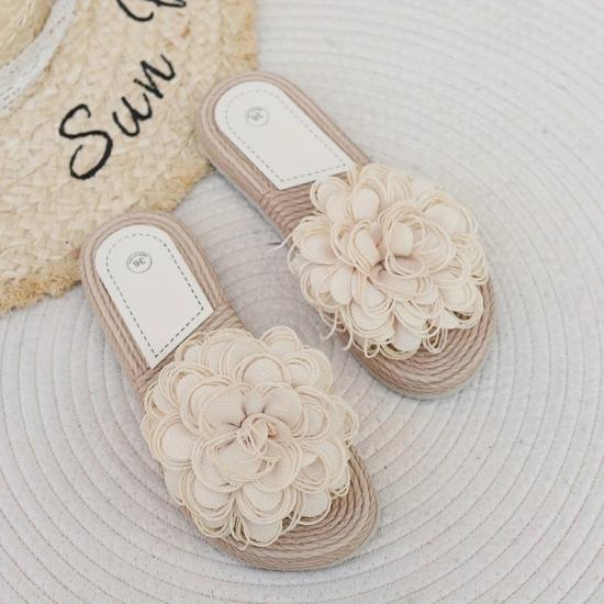 Çiçek Detaylı Kadın Terlik Plaj Terliği