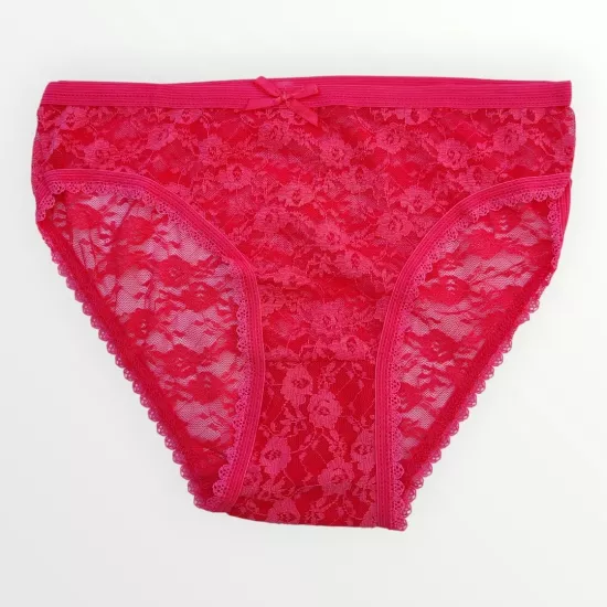 DezaLux Fiyonklu Gül Detaylı Kırmızı İç Çamaşırı