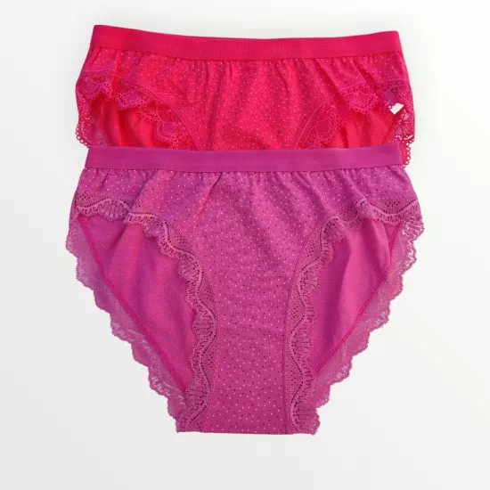 Tutku Işıl Puantiyeli 2’li Kombin Külot