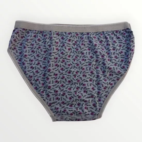 Gelincik Desenli Gri İç Çamaşırı