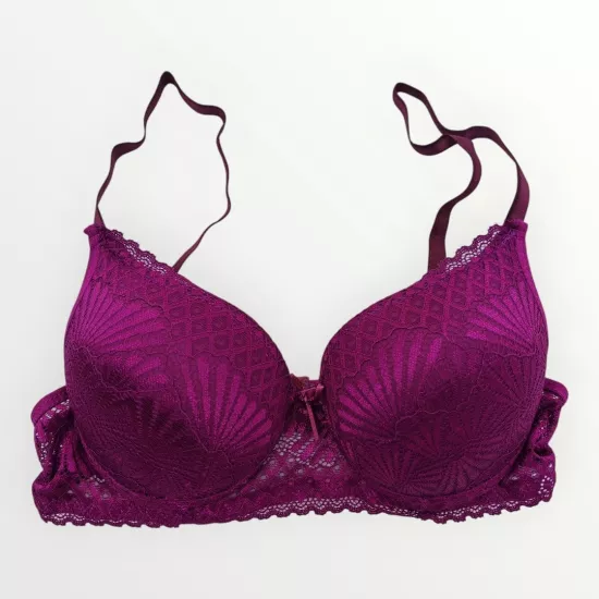 Nergiz Mor Pamuklu Sütyen Takımı