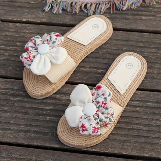 Renkli Papatya Çiçekli Kadın Terlik