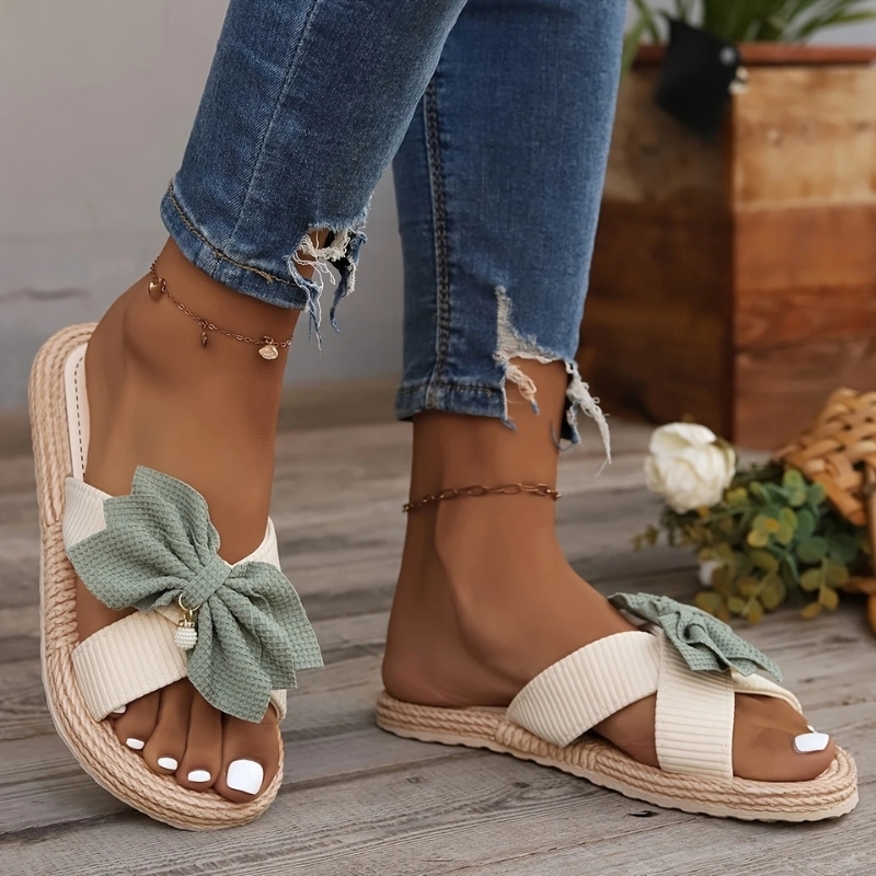 Yeşil%20Fiyonk%20İnci%20Boncuklu%20Vintage%20Terlik