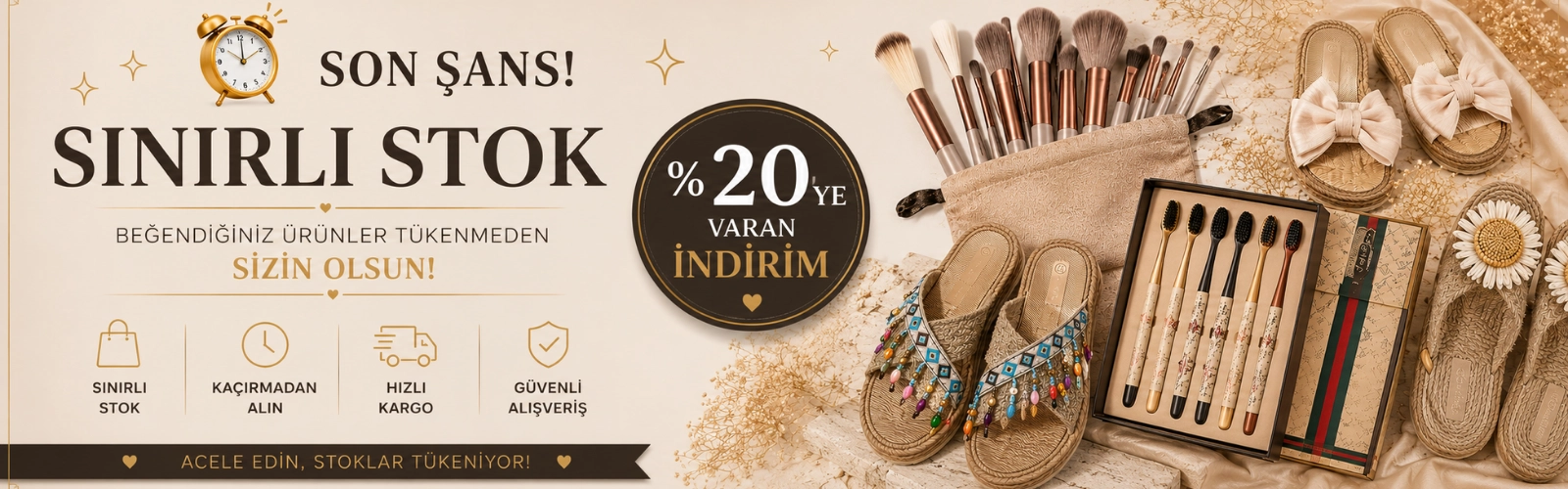 Sınırlı stok ürünlerini hemen al